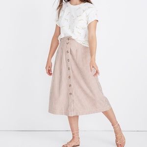 MADEWELL- PATIO BUTTON FRONT MIDI STRIPED SKIRT (10)